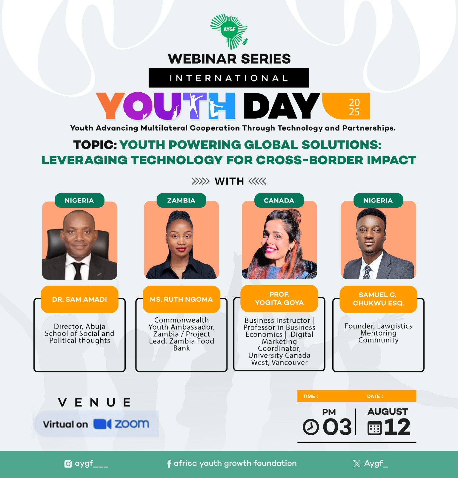 Youth Powering Global Solutions: AYGF’s Virtual Dialogue for International Youth Day 2025