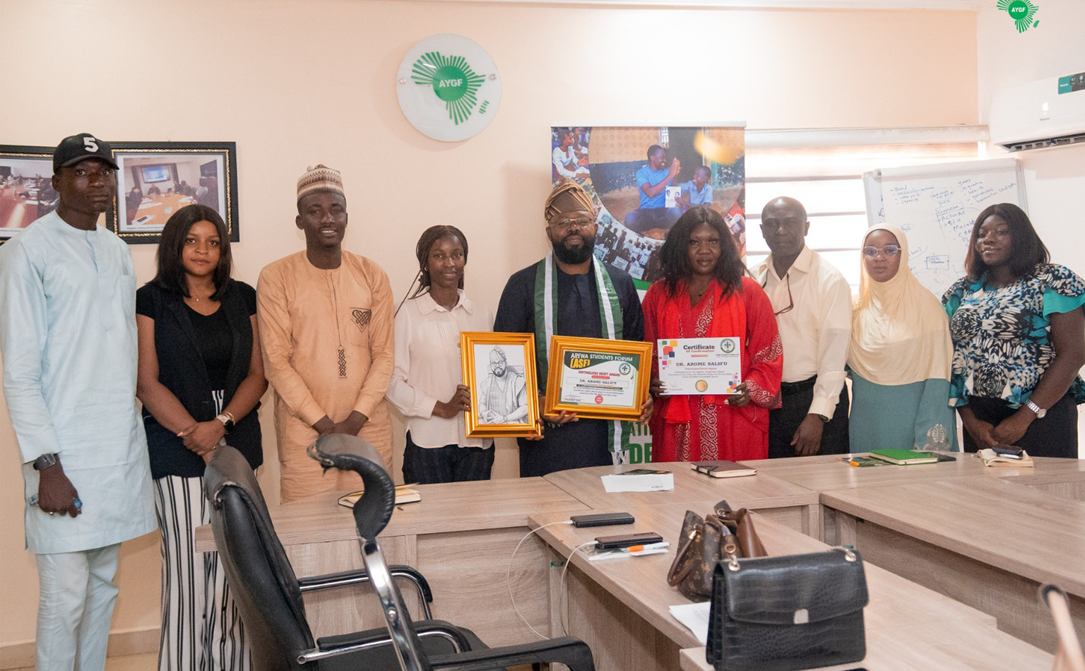 Celebrating Leadership: Dr. Arome Salifu Honored by the Arewa Students Forum